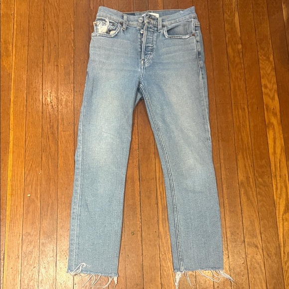Re/Done Denim - Re/Done Light Blue Straight-Leg Women's Jeans